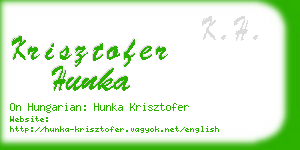 krisztofer hunka business card